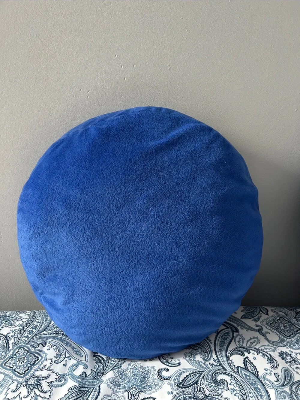 Blue Round Peace Symbol Throw Pillows - Unbranded -embroidered appliqué